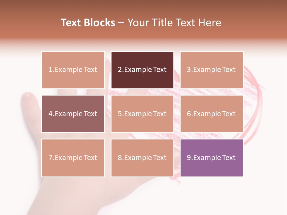 Caucasian Child Hand PowerPoint Template