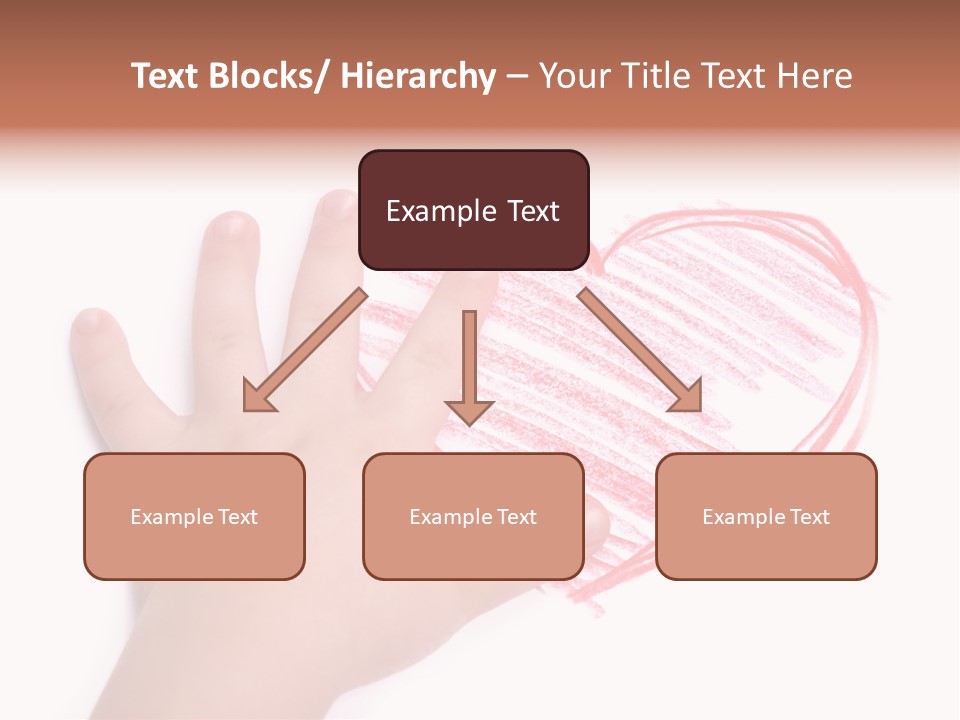 Caucasian Child Hand PowerPoint Template