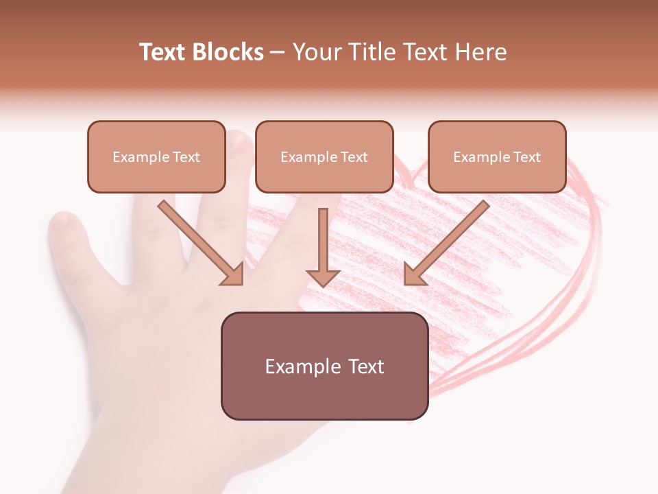 Caucasian Child Hand PowerPoint Template