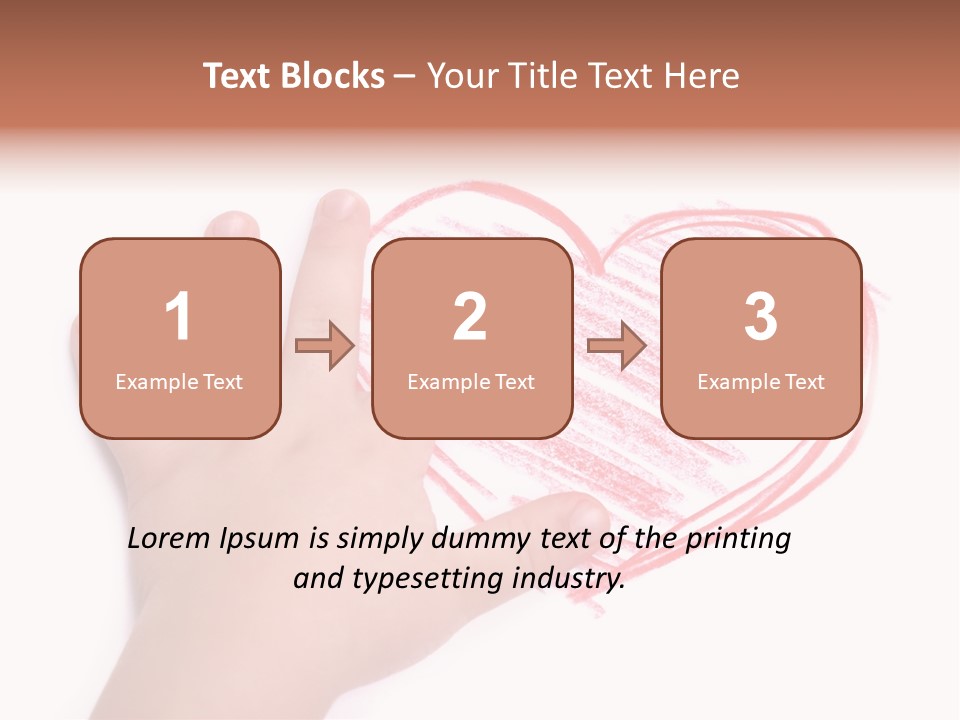 Caucasian Child Hand PowerPoint Template