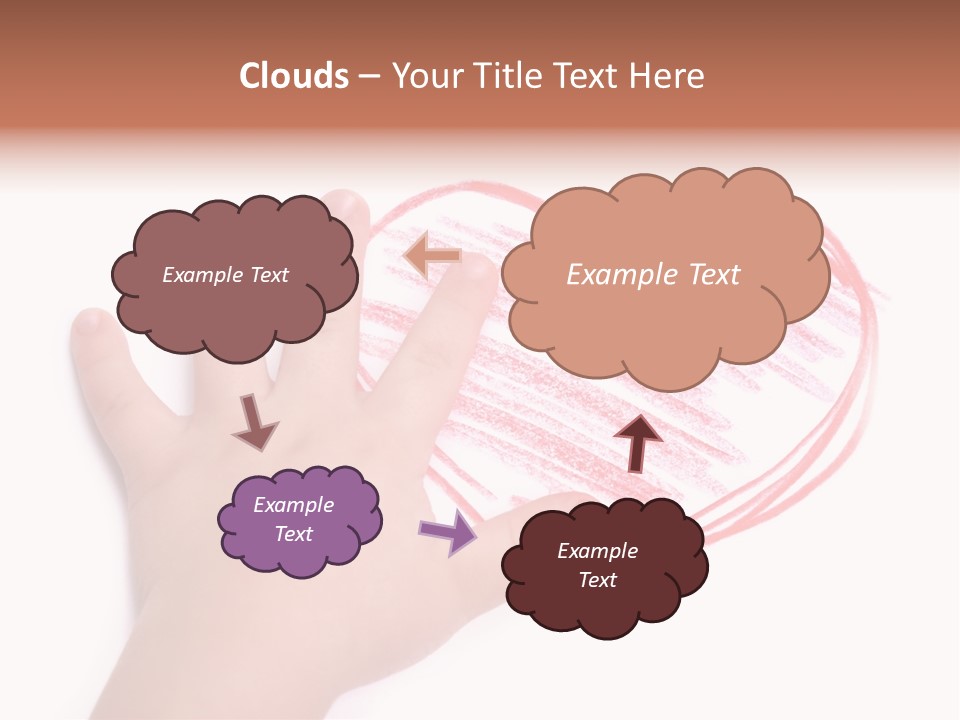 Caucasian Child Hand PowerPoint Template