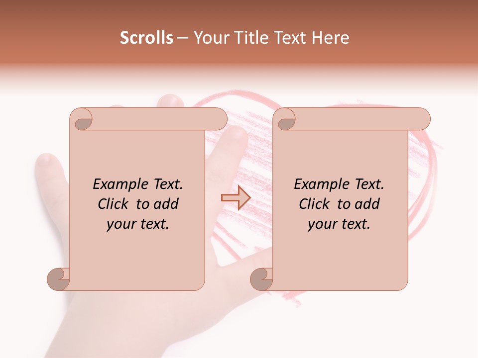 Caucasian Child Hand PowerPoint Template
