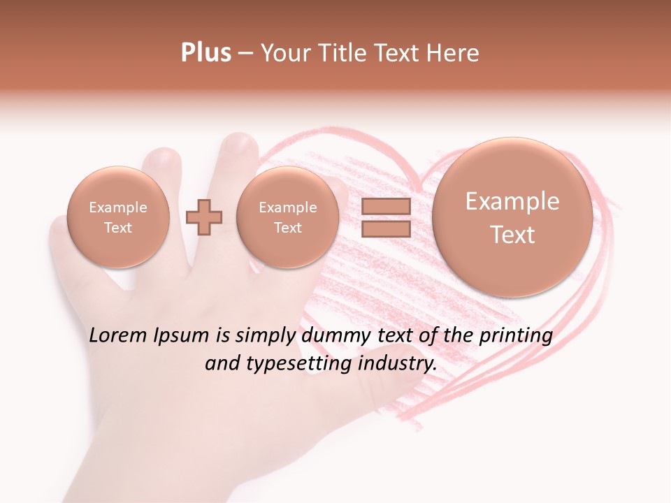 Caucasian Child Hand PowerPoint Template