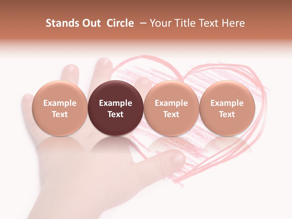 Caucasian Child Hand PowerPoint Template