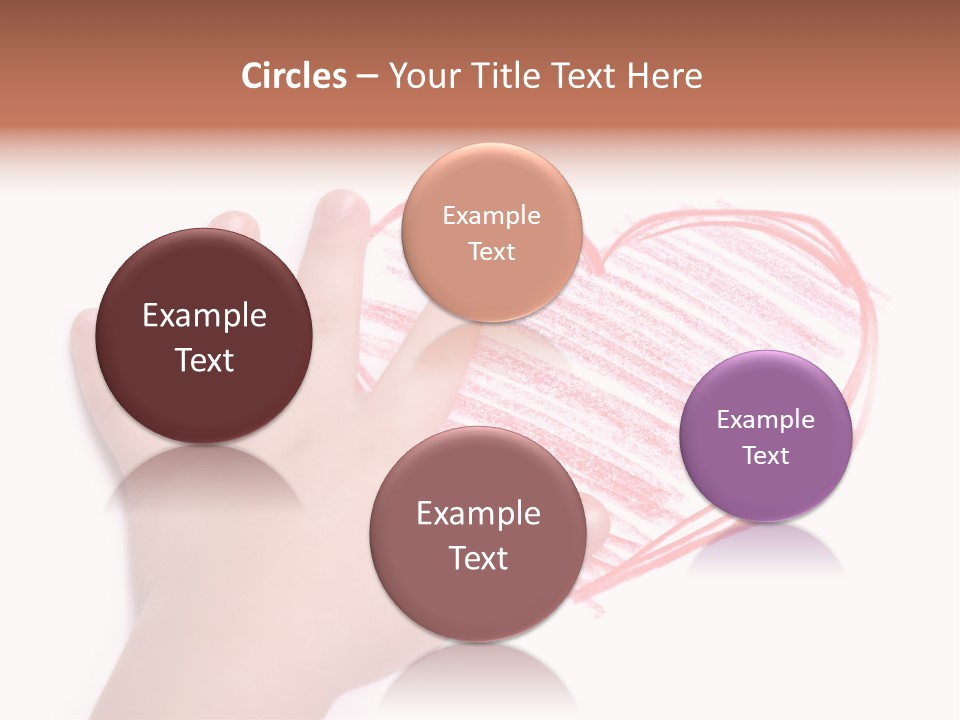 Caucasian Child Hand PowerPoint Template