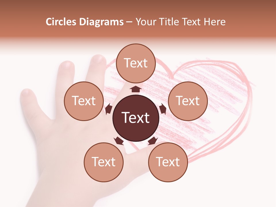 Caucasian Child Hand PowerPoint Template