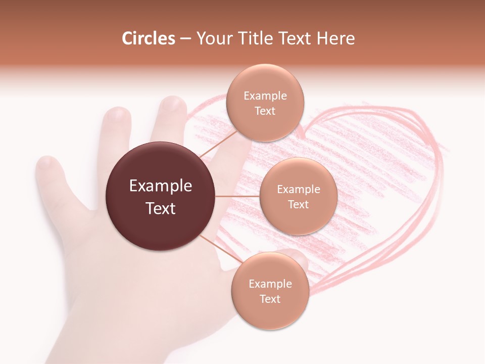 Caucasian Child Hand PowerPoint Template