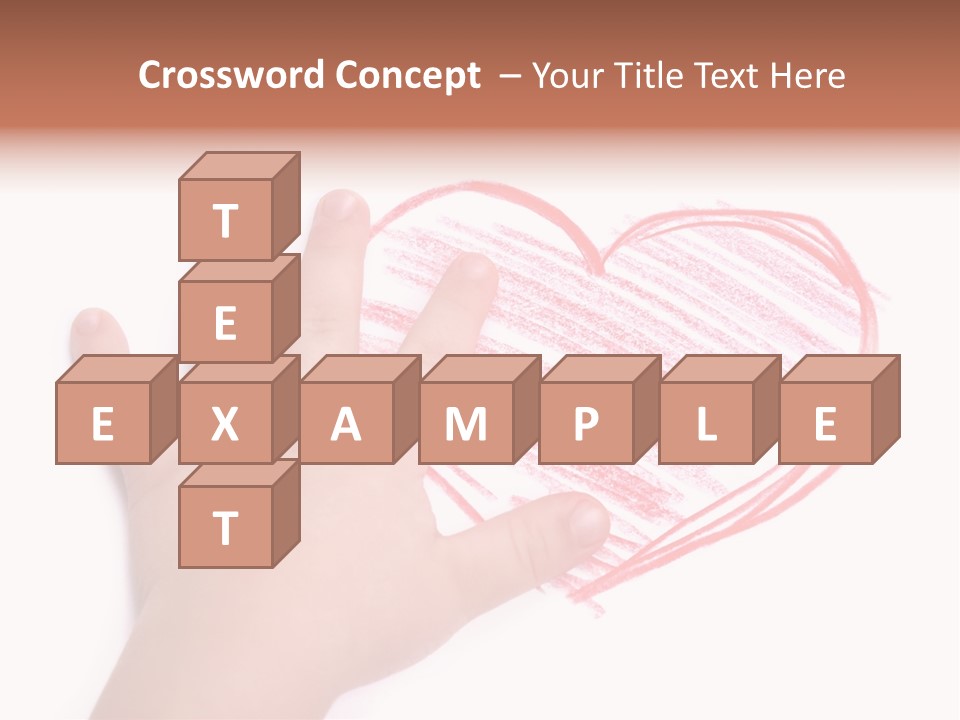 Caucasian Child Hand PowerPoint Template