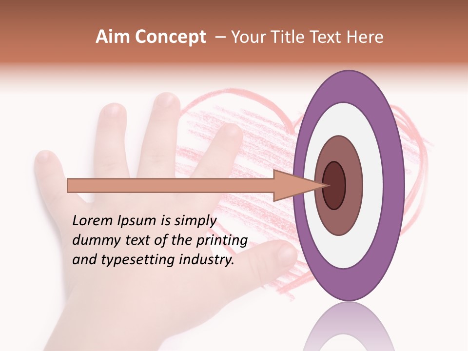 Caucasian Child Hand PowerPoint Template