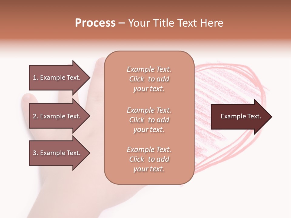 Caucasian Child Hand PowerPoint Template