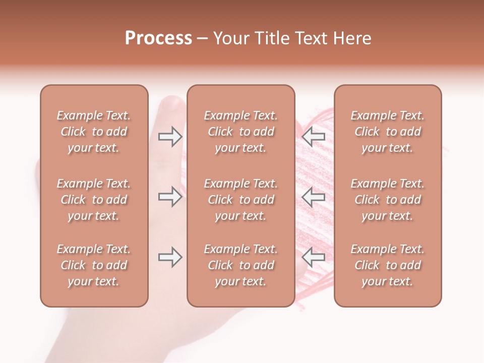 Caucasian Child Hand PowerPoint Template