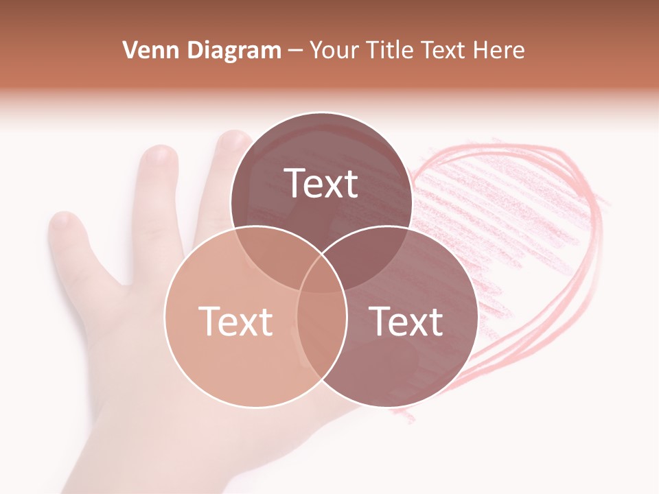 Caucasian Child Hand PowerPoint Template