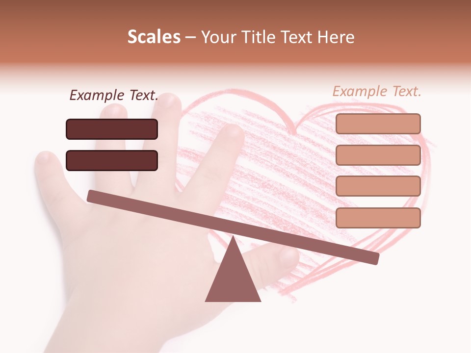 Caucasian Child Hand PowerPoint Template