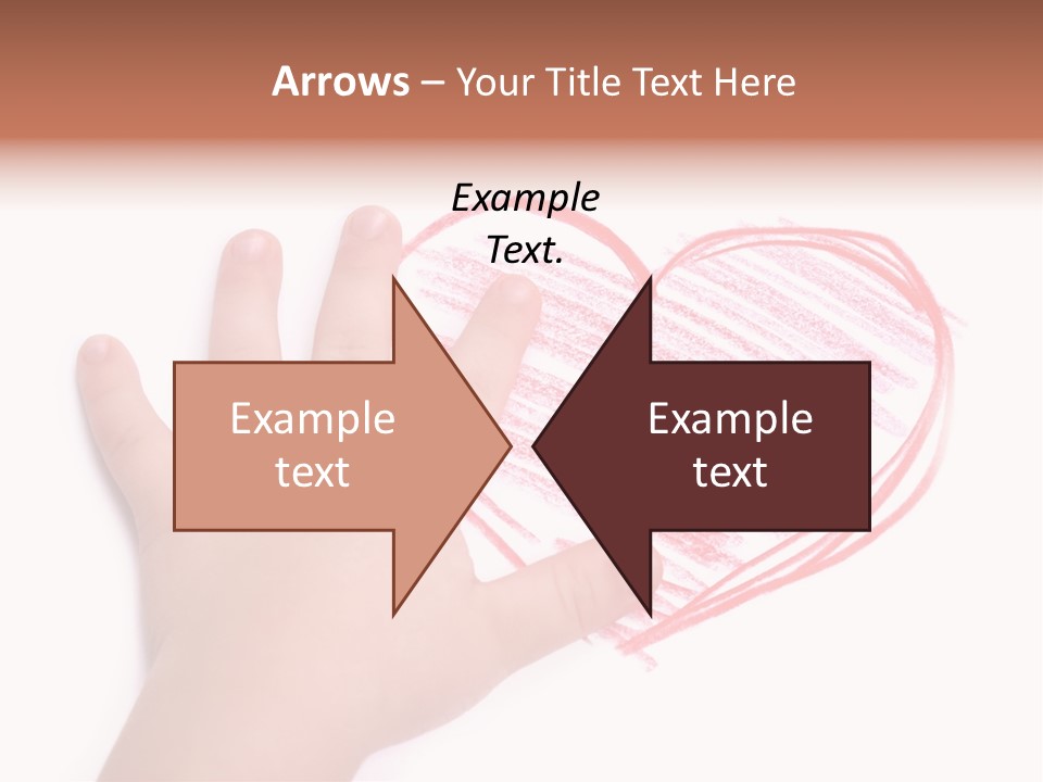 Caucasian Child Hand PowerPoint Template