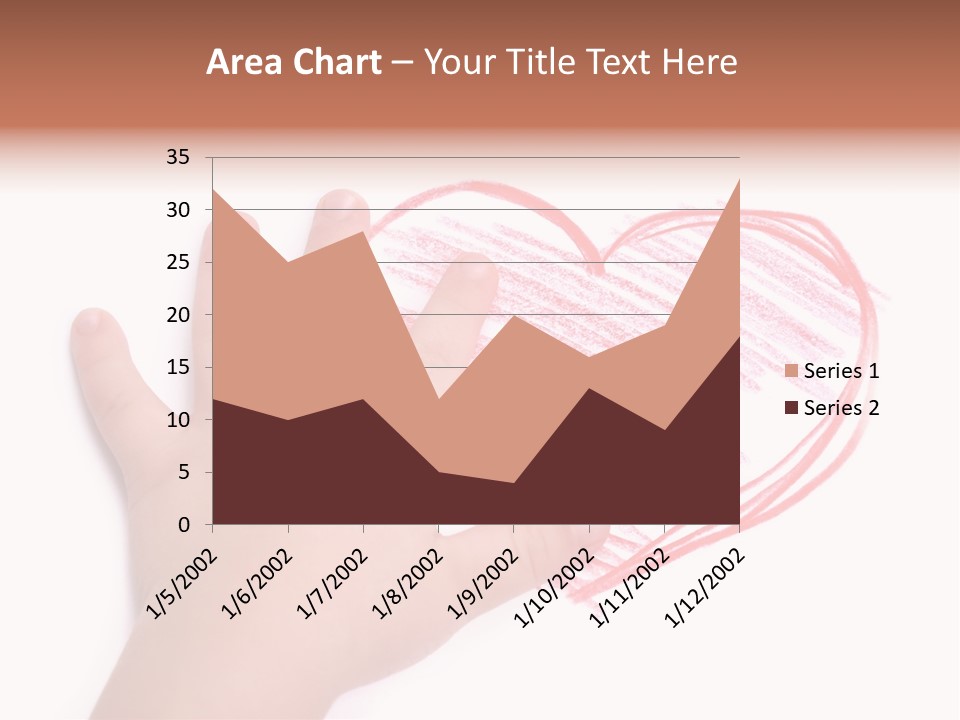 Caucasian Child Hand PowerPoint Template