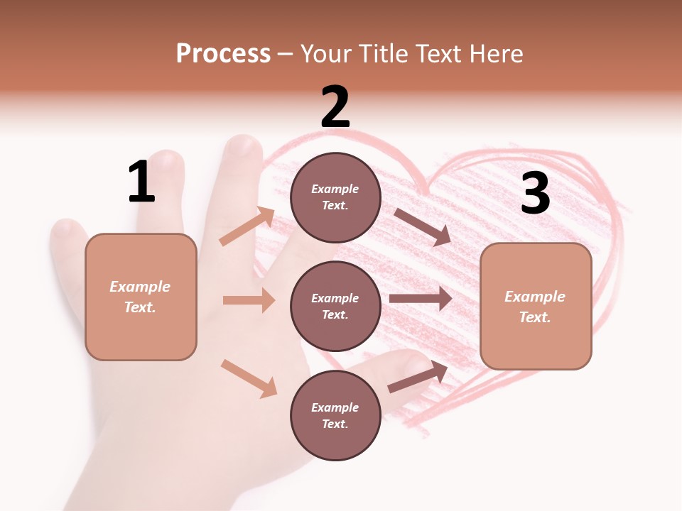 Caucasian Child Hand PowerPoint Template