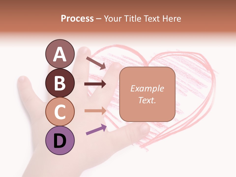 Caucasian Child Hand PowerPoint Template