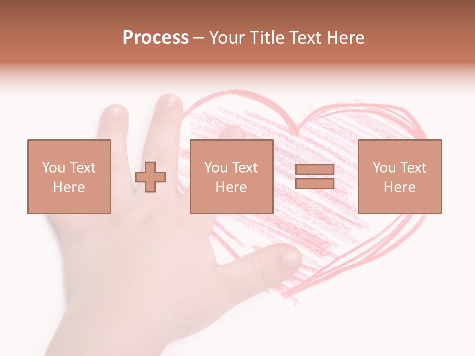 Caucasian Child Hand PowerPoint Template