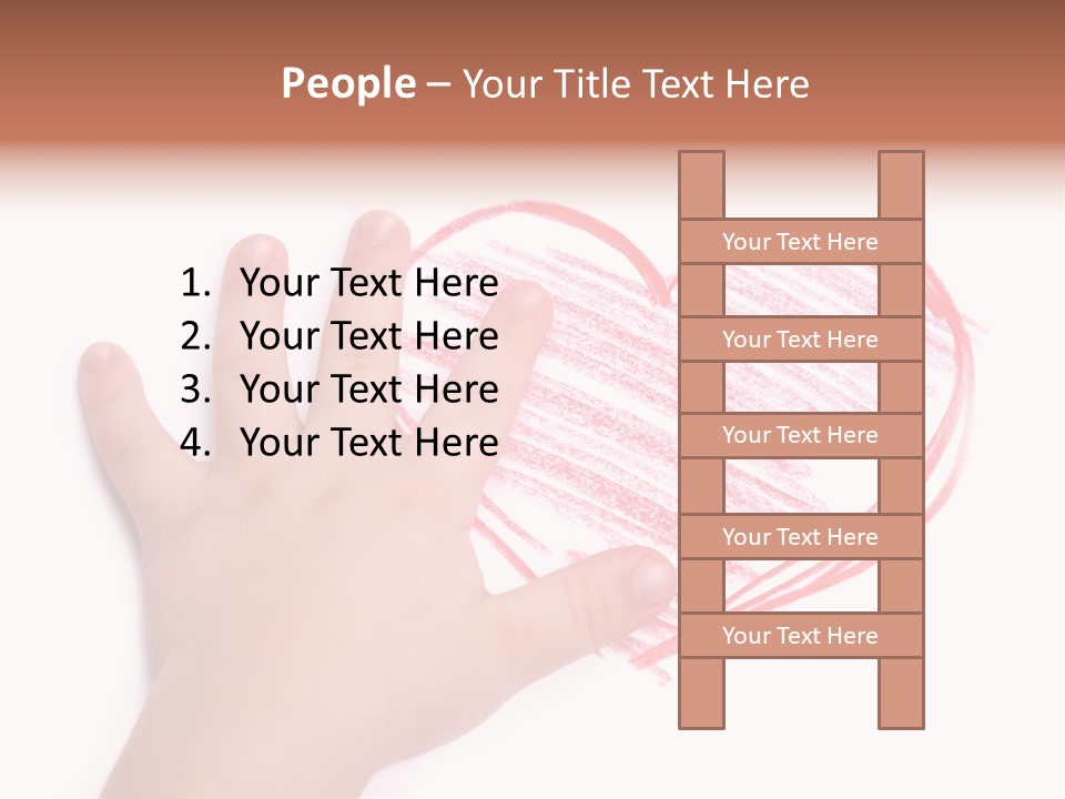 Caucasian Child Hand PowerPoint Template