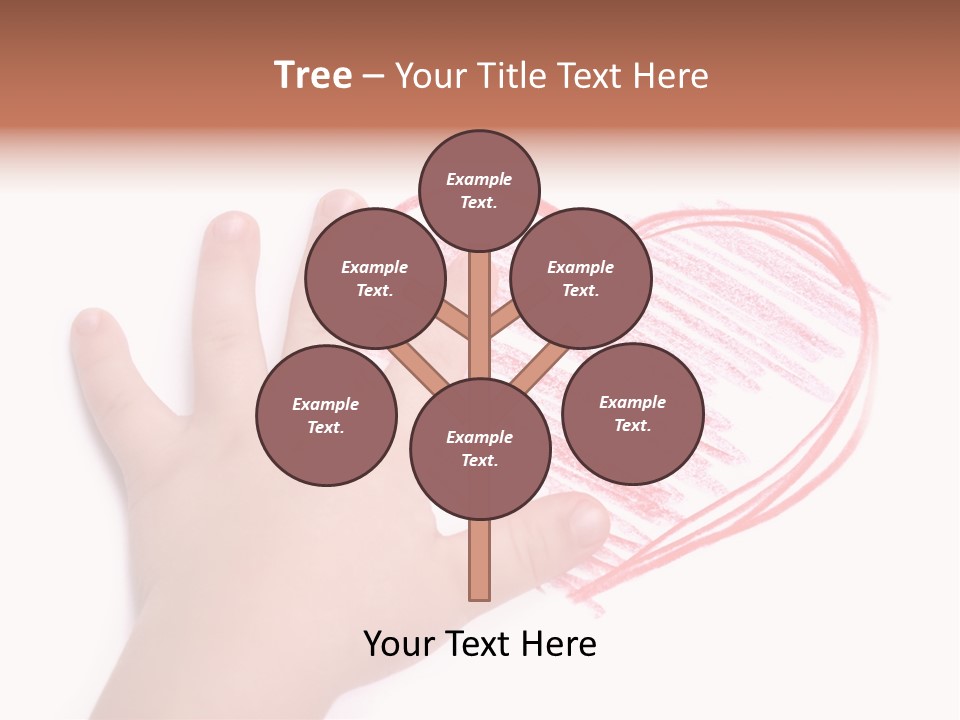 Caucasian Child Hand PowerPoint Template
