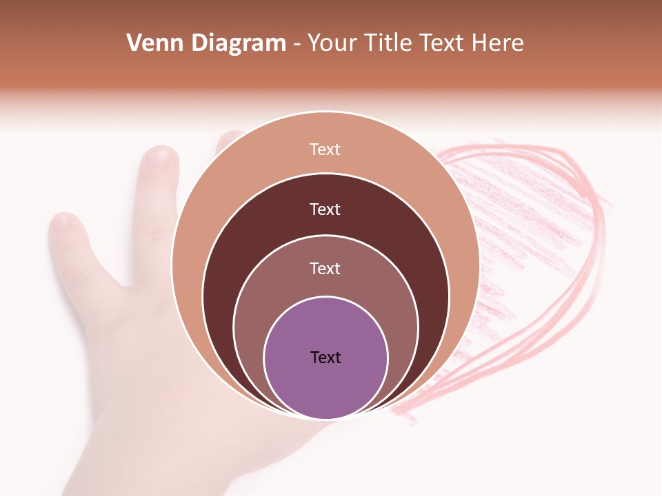Caucasian Child Hand PowerPoint Template