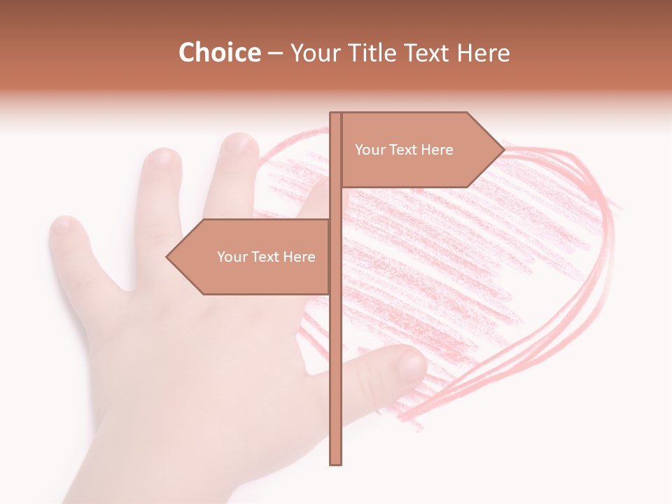 Caucasian Child Hand PowerPoint Template