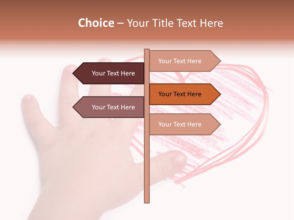 Caucasian Child Hand PowerPoint Template