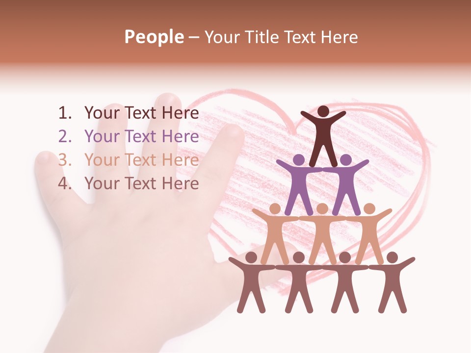 Caucasian Child Hand PowerPoint Template