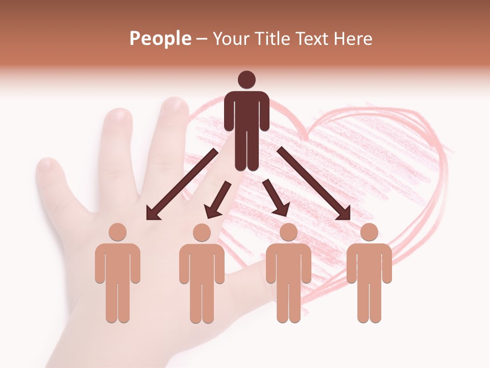 Caucasian Child Hand PowerPoint Template