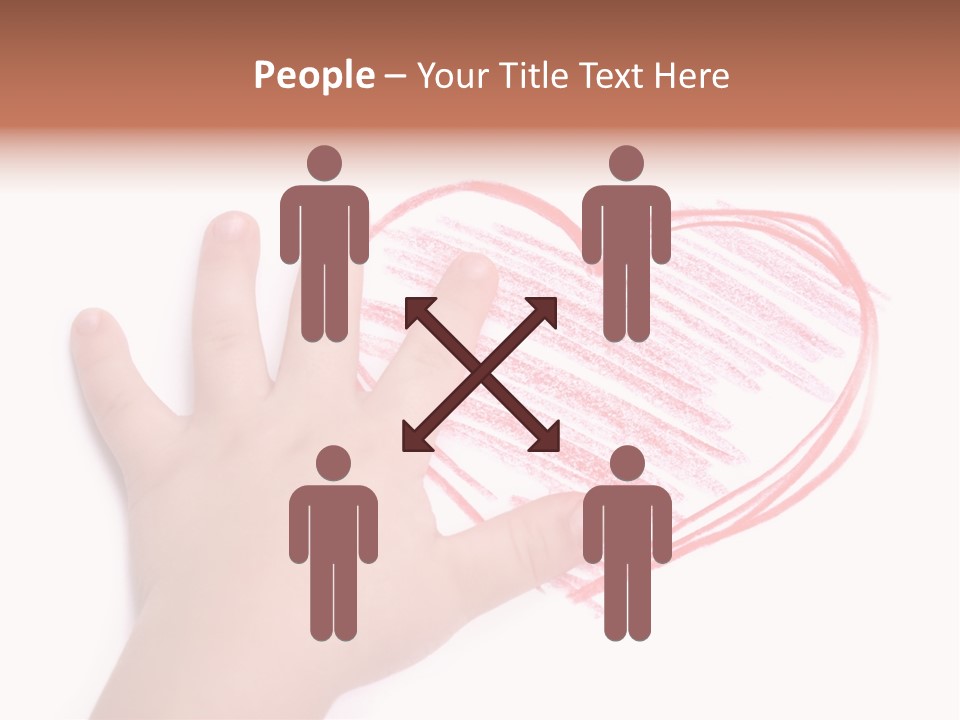 Caucasian Child Hand PowerPoint Template