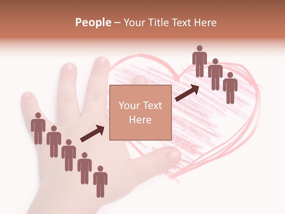 Caucasian Child Hand PowerPoint Template