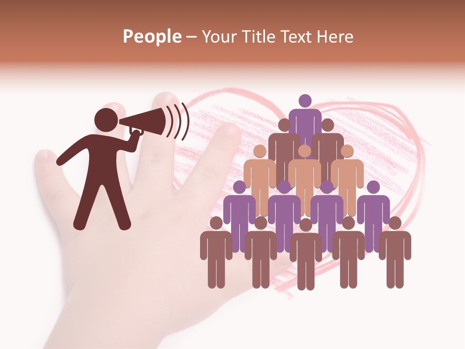 Caucasian Child Hand PowerPoint Template