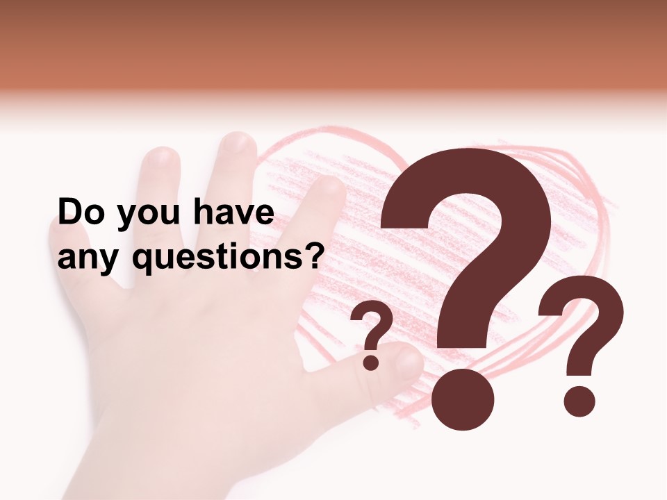 Caucasian Child Hand PowerPoint Template