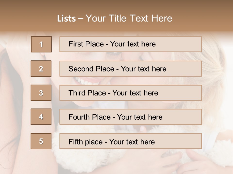 Bed Mom Enjoy PowerPoint Template