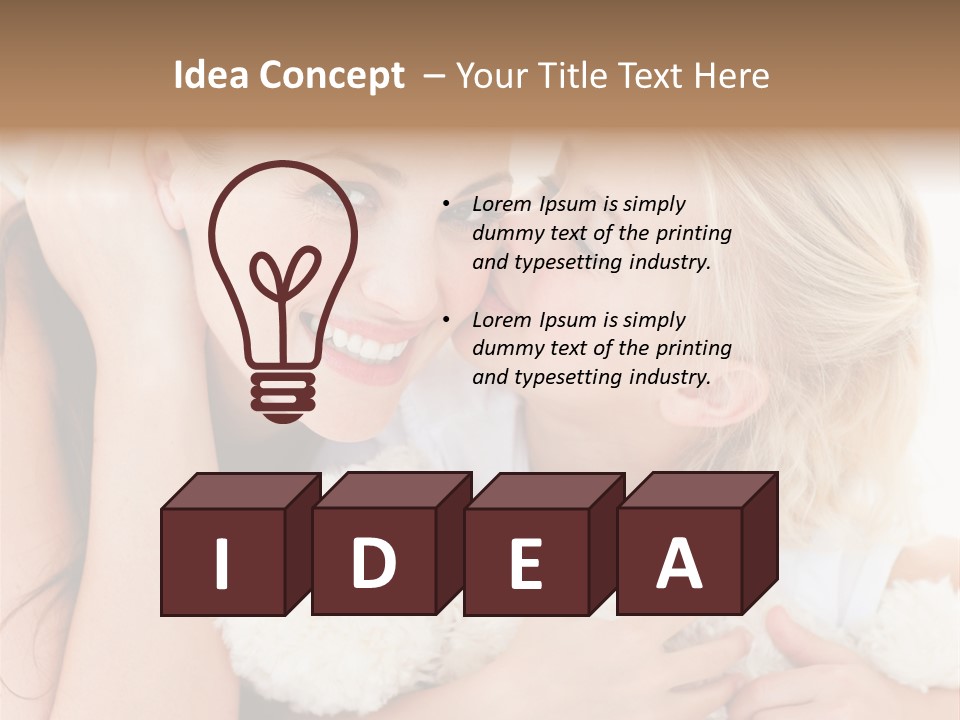 Bed Mom Enjoy PowerPoint Template