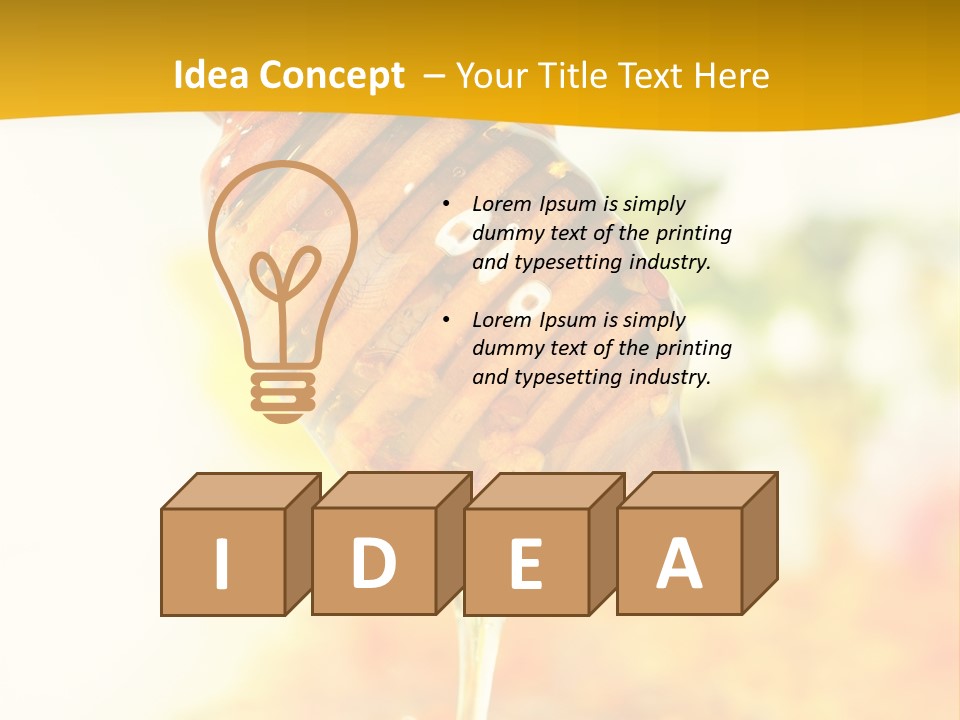 Sweet Shape Yellow PowerPoint Template