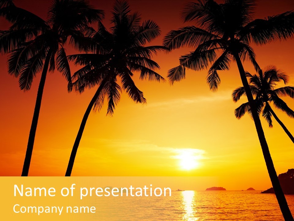 Landscape Island Tropical PowerPoint Template
