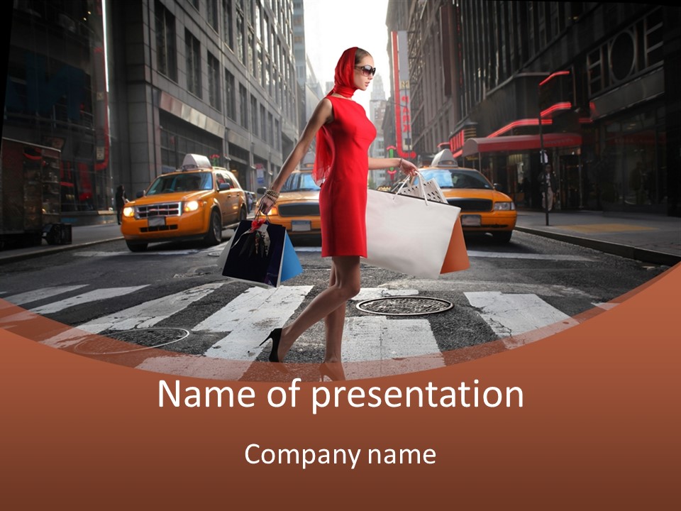 Female Bag Rich PowerPoint Template