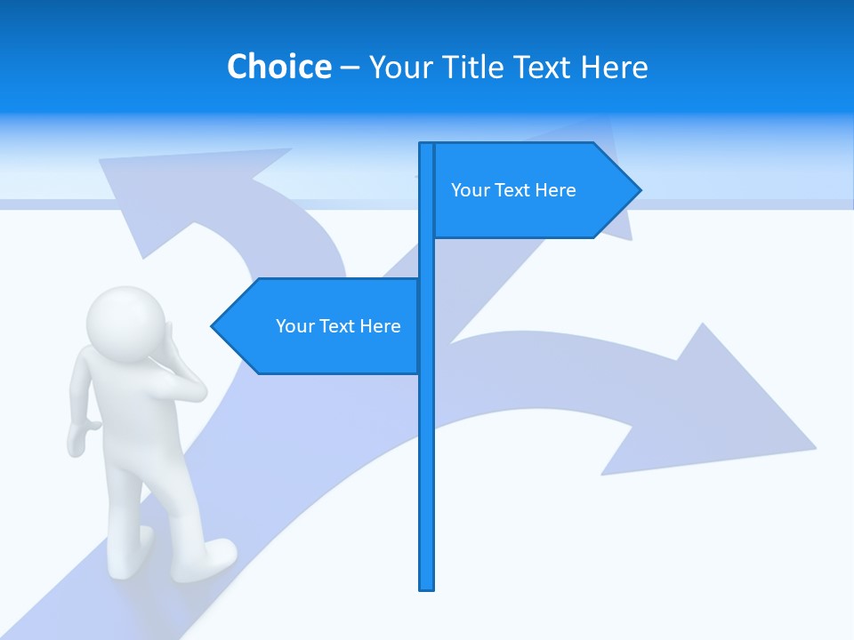 Advice Difficulty Crossroad PowerPoint Template