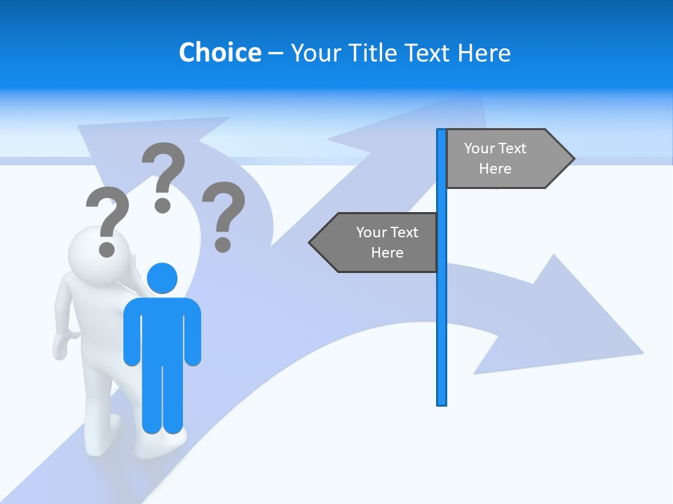 Advice Difficulty Crossroad PowerPoint Template