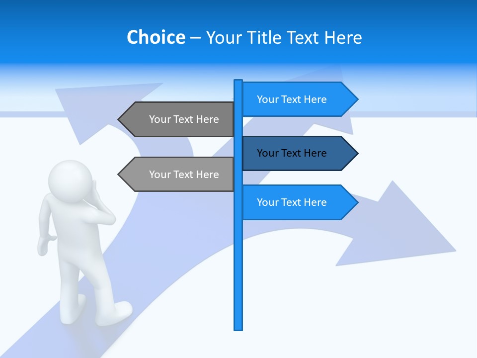 Advice Difficulty Crossroad PowerPoint Template