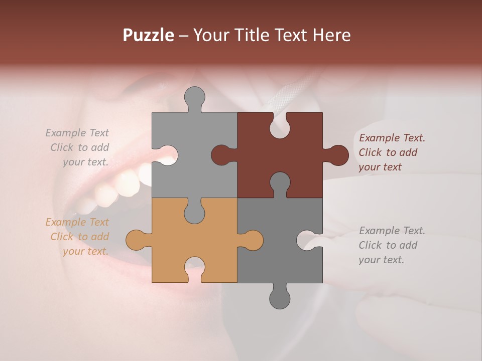 Face Inside Mouth PowerPoint Template