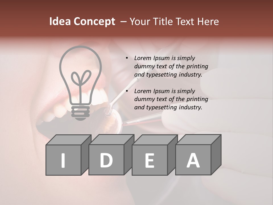 Face Inside Mouth PowerPoint Template