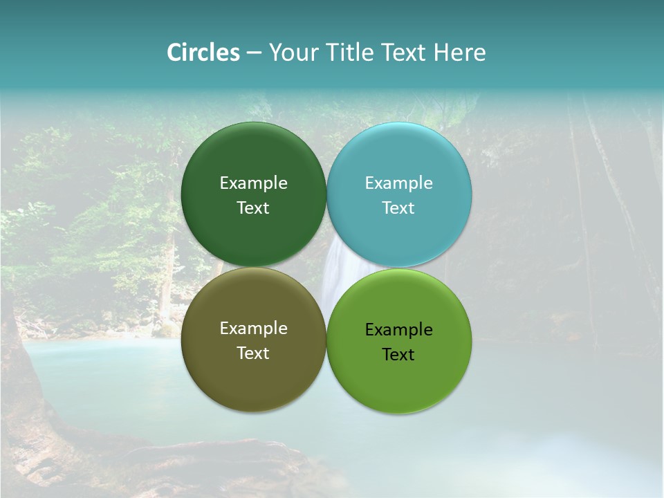 Waterfall Element Green PowerPoint Template