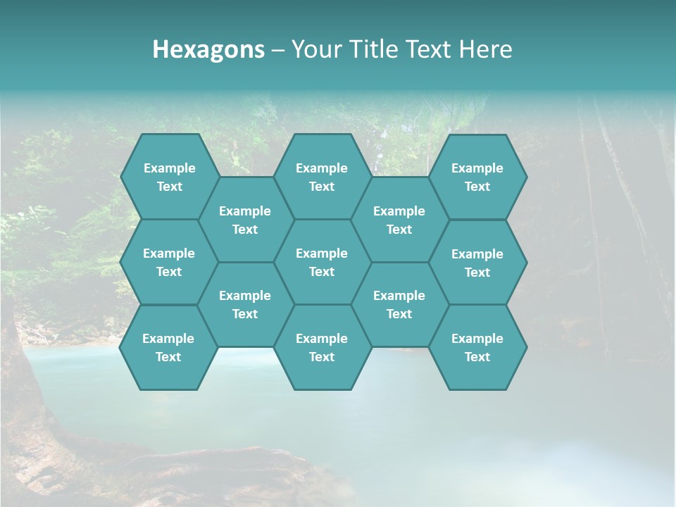 Waterfall Element Green PowerPoint Template