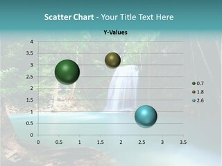 Waterfall Element Green PowerPoint Template