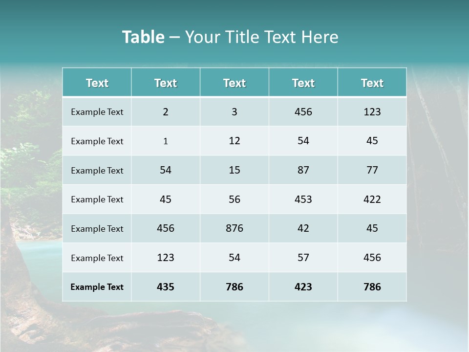 Waterfall Element Green PowerPoint Template