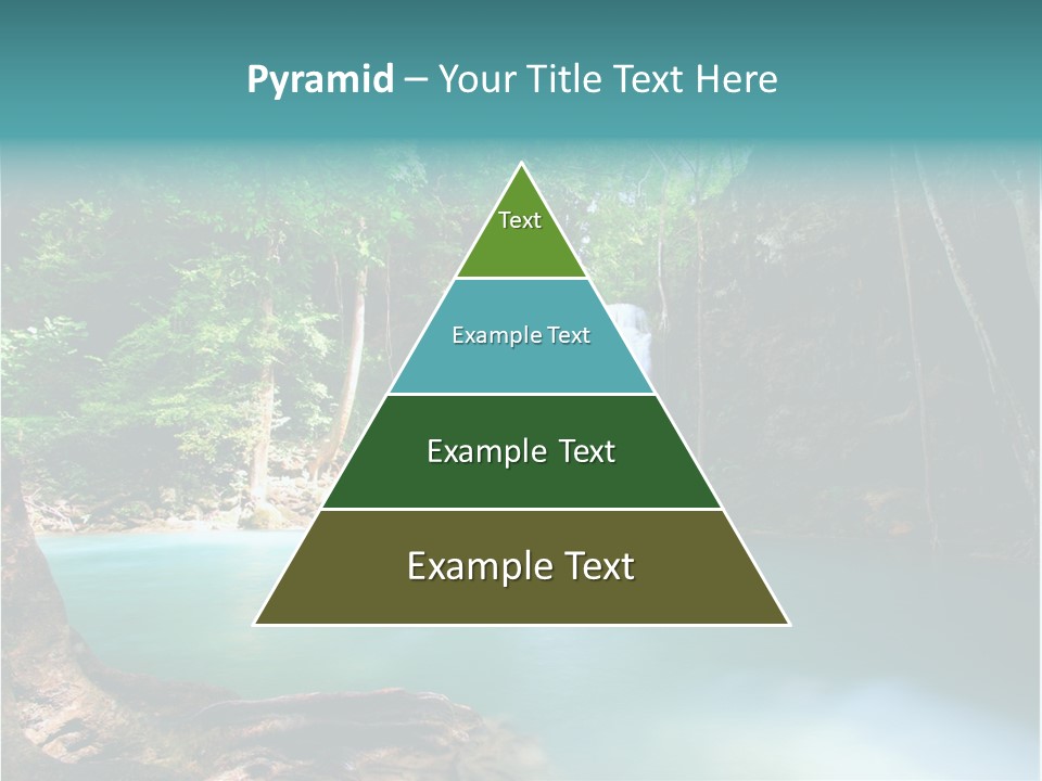 Waterfall Element Green PowerPoint Template