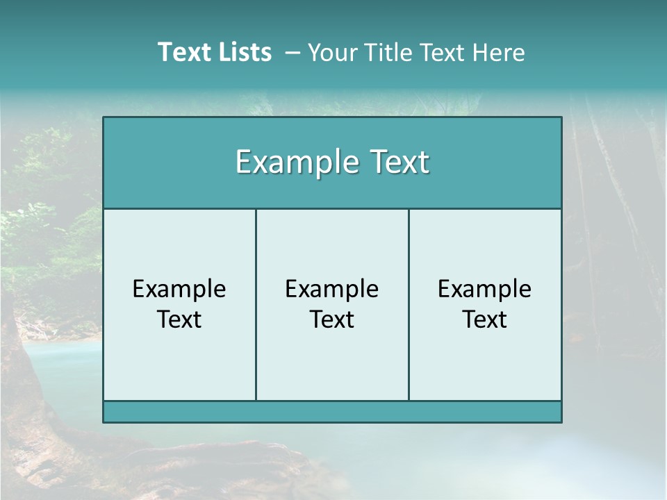 Waterfall Element Green PowerPoint Template