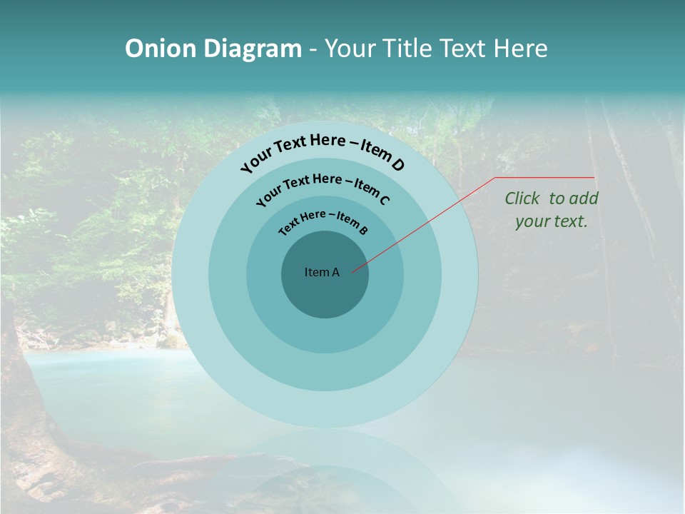 Waterfall Element Green PowerPoint Template